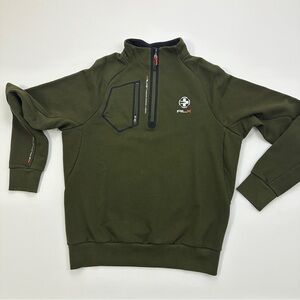 RLX Ralph Lauren Expedition Technology Series 67 Pullover Quarter Zip Army Green